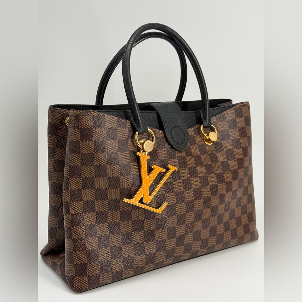 Louis Vuitton Damier Ebene Riverside Top Handle Bag - Picture 1 of 12